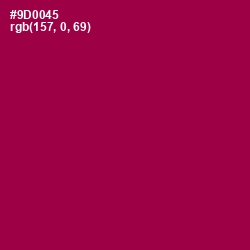 #9D0045 - Cardinal Pink Color Image