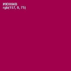 #9D004B - Cardinal Pink Color Image