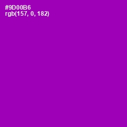 #9D00B6 - Violet Eggplant Color Image