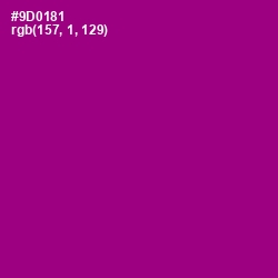 #9D0181 - Violet Eggplant Color Image