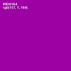 #9D01A4 - Violet Eggplant Color Image