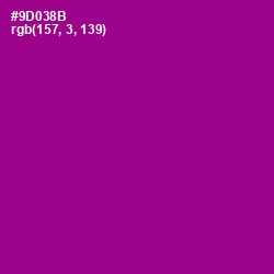 #9D038B - Violet Eggplant Color Image