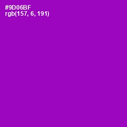 #9D06BF - Violet Eggplant Color Image