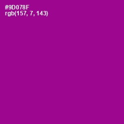 #9D078F - Violet Eggplant Color Image