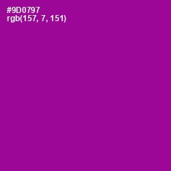 #9D0797 - Violet Eggplant Color Image