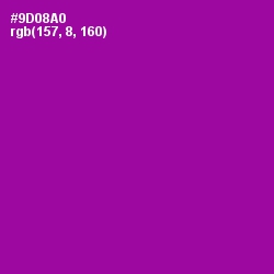 #9D08A0 - Violet Eggplant Color Image