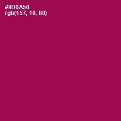 #9D0A50 - Cardinal Pink Color Image