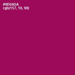 #9D0A5A - Cardinal Pink Color Image