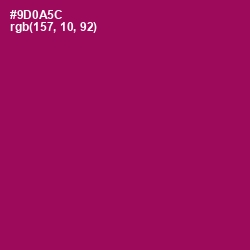 #9D0A5C - Cardinal Pink Color Image