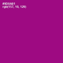 #9D0A81 - Violet Eggplant Color Image