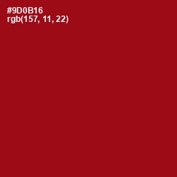 #9D0B16 - Carmine Color Image