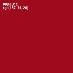 #9D0B1C - Carmine Color Image