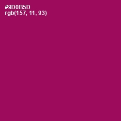 #9D0B5D - Cardinal Pink Color Image