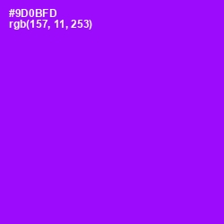 #9D0BFD - Electric Violet Color Image