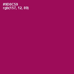 #9D0C59 - Cardinal Pink Color Image