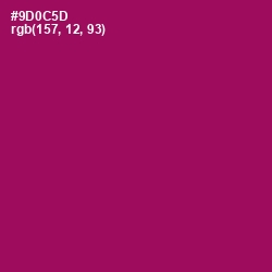 #9D0C5D - Cardinal Pink Color Image