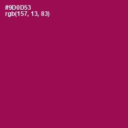 #9D0D53 - Cardinal Pink Color Image