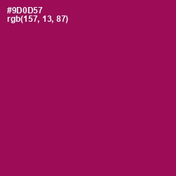 #9D0D57 - Cardinal Pink Color Image