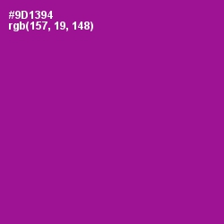 #9D1394 - Violet Eggplant Color Image