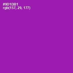 #9D1DB1 - Violet Eggplant Color Image