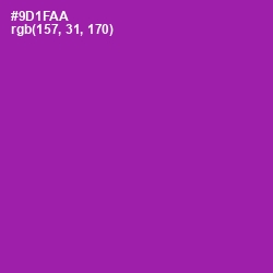 #9D1FAA - Violet Eggplant Color Image