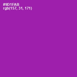 #9D1FAB - Violet Eggplant Color Image