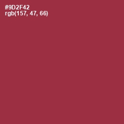 #9D2F42 - Solid Pink Color Image