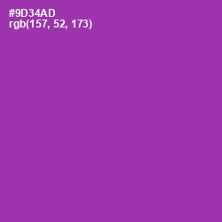 #9D34AD - Violet Eggplant Color Image