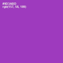 #9D3ABD - Vivid Violet Color Image