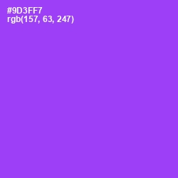 #9D3FF7 - Electric Violet Color Image