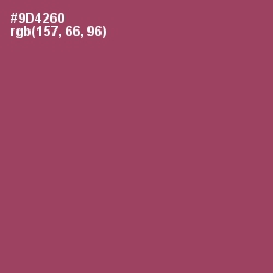 #9D4260 - Cannon Pink Color Image