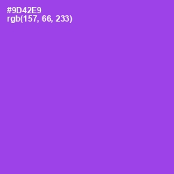 #9D42E9 - Amethyst Color Image