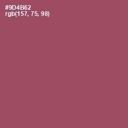 #9D4B62 - Cannon Pink Color Image