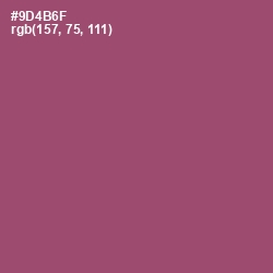 #9D4B6F - Cannon Pink Color Image