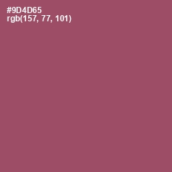 #9D4D65 - Cannon Pink Color Image