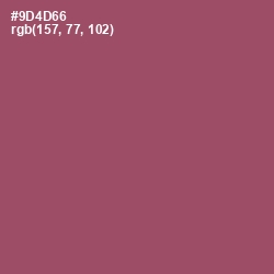 #9D4D66 - Cannon Pink Color Image