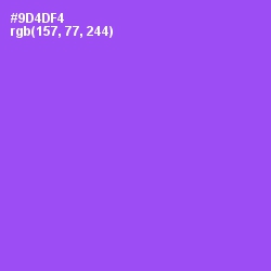#9D4DF4 - Medium Purple Color Image