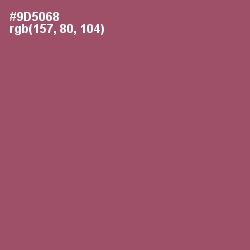 #9D5068 - Cannon Pink Color Image