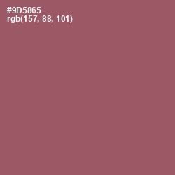 #9D5865 - Cannon Pink Color Image