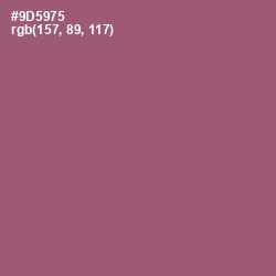 #9D5975 - Cannon Pink Color Image