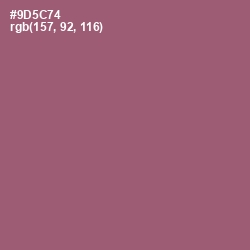 #9D5C74 - Cannon Pink Color Image