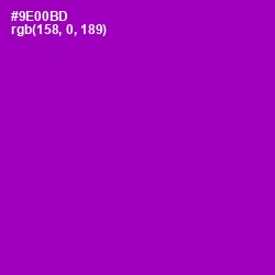 #9E00BD - Violet Eggplant Color Image