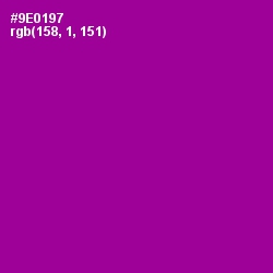 #9E0197 - Violet Eggplant Color Image