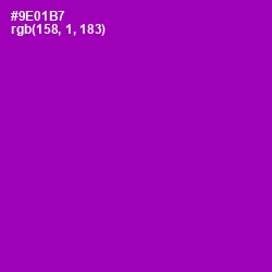 #9E01B7 - Violet Eggplant Color Image