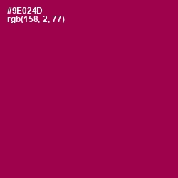 #9E024D - Cardinal Pink Color Image