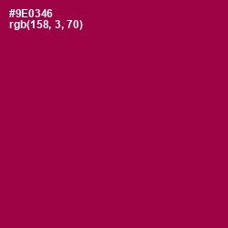 #9E0346 - Cardinal Pink Color Image