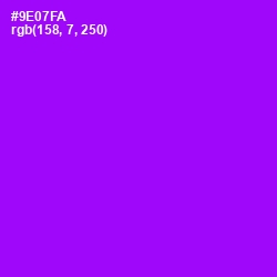 #9E07FA - Electric Violet Color Image