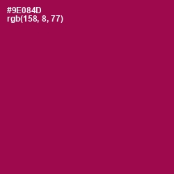 #9E084D - Cardinal Pink Color Image