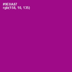 #9E0A87 - Violet Eggplant Color Image