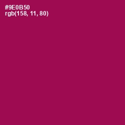 #9E0B50 - Cardinal Pink Color Image